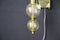 Ivory and Gold Murano Glass and Brass Cup Sconces 2000, Set of 2, Image 4
