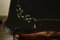 Schwarze Chippeddale Nachttische aus Glas mit goldenen Nachttischen, 1950er, 2er Set 13
