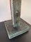 Italian Green Gilt Wrought Iron and Hammered Glass Lamp from Longobard, 1970s 6