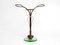 Italian Modern Brass Umbrella Stand with Glass Base, 1950s 3