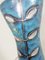 Italian Blue Vase with Bitossi Leaves, 1960s 6