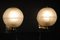 Goldene Pulegoso Murano Glas Wandlampen im Stil von Barovier, 1990er, 2er Set 17