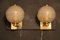 Golden Pulegoso Murano Glass Sconces in the style of Barovier, 1990s, Set of 2 3