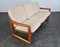 Cream Sofa in Teak attributed to Poul Jeppesen 2