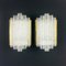 Eisglas Wandlampen von Doria Leuchten, 1960er, 2er Set 1