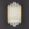 Eisglas Wandlampen von Doria Leuchten, 1960er, 2er Set 2