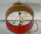 Lampe Bouillotte Style Louis XVI en Laiton avec Abat-Jour Rouge, 1890s 15