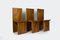 Sedie da pranzo vintage brutaliste in legno, set di 6, Immagine 9