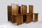 Brutalistische Vintage Esszimmerstühle aus Holz, 6er Set 1