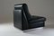 Black Leather Fireside Chair attributed to Jacques Charpentier, France, 1970s 12