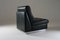 Black Leather Fireside Chair attributed to Jacques Charpentier, France, 1970s 18