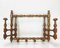 Early 20th Century Edwardian Foldable Turned Wood Wall Coat and Hat Rack, 1890s 2