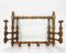 Early 20th Century Edwardian Foldable Turned Wood Wall Coat and Hat Rack, 1890s 1