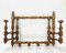 Early 20th Century Edwardian Foldable Turned Wood Wall Coat and Hat Rack, 1890s, Image 1