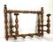 Early 20th Century Edwardian Foldable Turned Wood Wall Coat and Hat Rack, 1890s 3