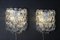 Clear Murano Glass Wall Lights by Angelo Mangiarotti for Vistosi, 1970s, Set of 2 16