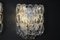 Lámparas de pared de cristal de Murano transparente de Angelo Mangiarotti para Vistosi, años 70. Juego de 2, Imagen 9