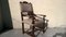 Small 19th Century Oak Throne Chair with Armrests, 1890s, Image 9