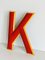 Industrial Enamel Letter K, 1940s 2