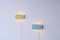 Yellow and Baby Blue Wall Lights by Louis C. Kalff for Philips, 1950s, Set of 2, Image 15