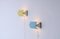 Yellow and Baby Blue Wall Lights by Louis C. Kalff for Philips, 1950s, Set of 2, Image 7