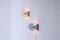 Yellow and Baby Blue Wall Lights by Louis C. Kalff for Philips, 1950s, Set of 2 2