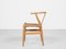 Sedia Wishbone Mid-Century attribuita a Hans Wegner per Carl Hansen & Son, Immagine 3