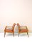 Vintage Teak and Leather Armchairs, 1950s, Set of 2 7