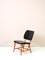 Vintage Scandinavian Black Leather Chair, 1950s, Image 1