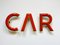 Vintage Enamel Letter Car Sign, 1940s, Set of 3 14