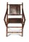 20. Jh. Klappbarer Safari Sessel aus Bambus & Braunem Leder mit Sling Armlehnen & Messingbeschlägen, 1950er 2