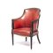 19th Century Red Leather Oxford Library Tub Chair, Image 3