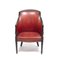 19th Century Red Leather Oxford Library Tub Chair, Image 2