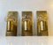 Mid-Century Brass and Glass Wall Candle Sconces, Colseth, Norway, 1960s, Set of 3, Image 1