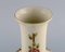 Cream-Coloured Porcelain Vase with Hand-Painted Flowers from Zsolnay 5