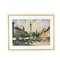 Cirano Castelfranchi, City Scene, 20th Century, Oil on Canvas, Framed 1