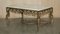 Italian Brass & Carrara Marble Coffee Table with Thick Cut Top, 1880s 1