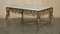 Italian Brass & Carrara Marble Coffee Table with Thick Cut Top, 1880s, Image 1