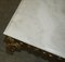 Italian Brass & Carrara Marble Coffee Table with Thick Cut Top, 1880s 15