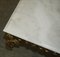 Italian Brass & Carrara Marble Coffee Table with Thick Cut Top, 1880s, Image 15