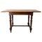 French Beech and Chestnut Foldable Dining Table, 1970s, Image 1