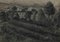 Achille Lega, paisaje, dibujo al carbón, 1928, Imagen 1