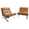 Fauteuils Mid-Century en Cuir de MIM Roma, Italie, 1960s, Set de 2 1