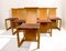 Mid-Century Modern Holz & Leder Stühle, Italien, 1950er, 6er Set 3