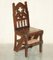English Gothic Metamorphic Library Steps Chair in Ornately Carved Oak, 1850s 2