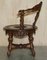 19th Century Italian Hand Carved Walnut Armchair in the style of Andrea Brustolon, Image 18