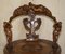 19th Century Italian Hand Carved Walnut Armchair in the style of Andrea Brustolon, Image 2
