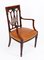 19th Century Sheraton Revival Satinwood Banded Armchairs, Set of 2 3