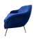 Italienisches 2-Sitzer Sofa aus blauem Samt mit Messingbeinen, 1950er 8