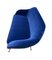 Italienisches 2-Sitzer Sofa aus blauem Samt mit Messingbeinen, 1950er 9